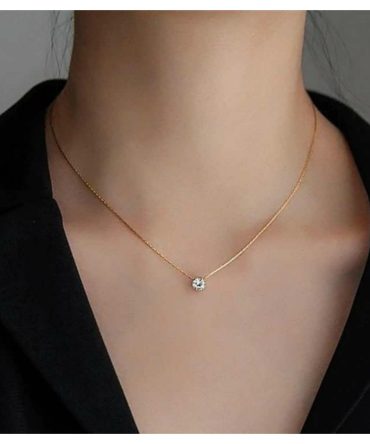 Minimalist Diamond Necklace~ Anti Tarnish