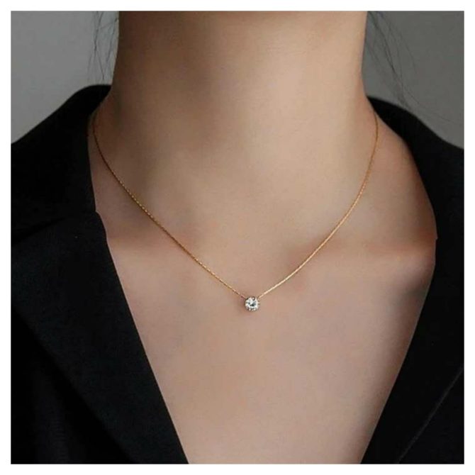 Minimalist Diamond Necklace~ Anti Tarnish