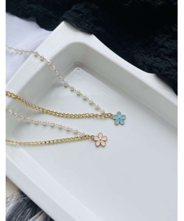 Pastel Pearl Floral Necklace