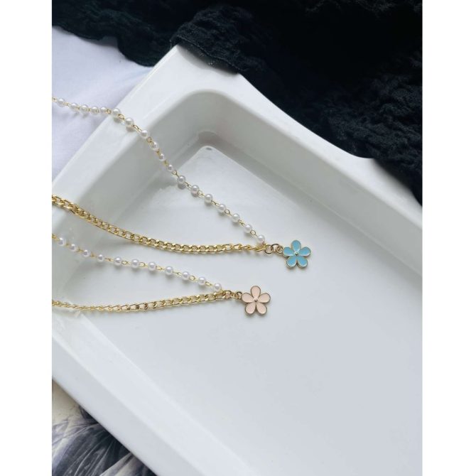 Pastel Pearl Floral Necklace