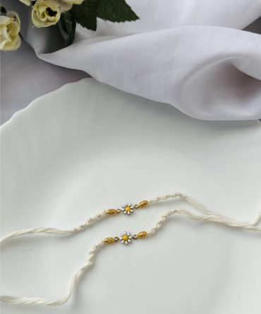 White Daisy Rakhi