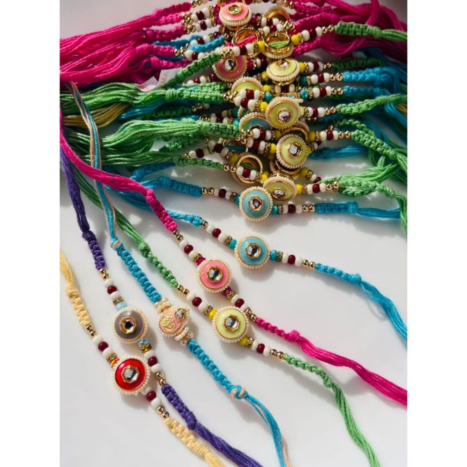 Pastel Diamond Rakhi