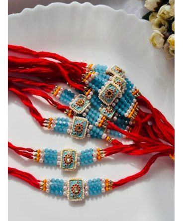 Blue Pearls Rakhi