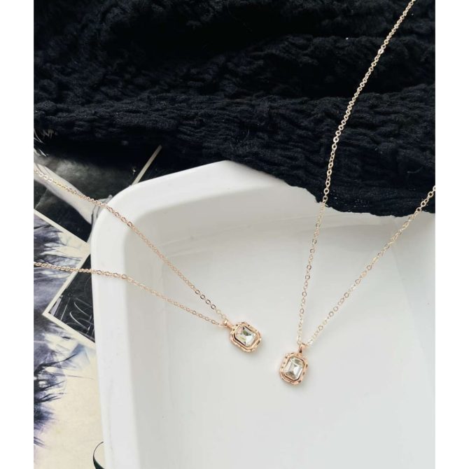 Square Diamond Necklace
