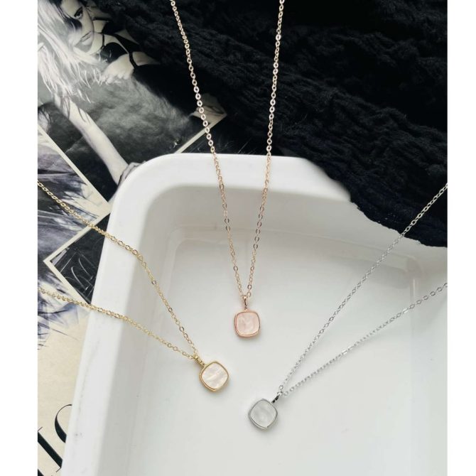 Resin White Necklace