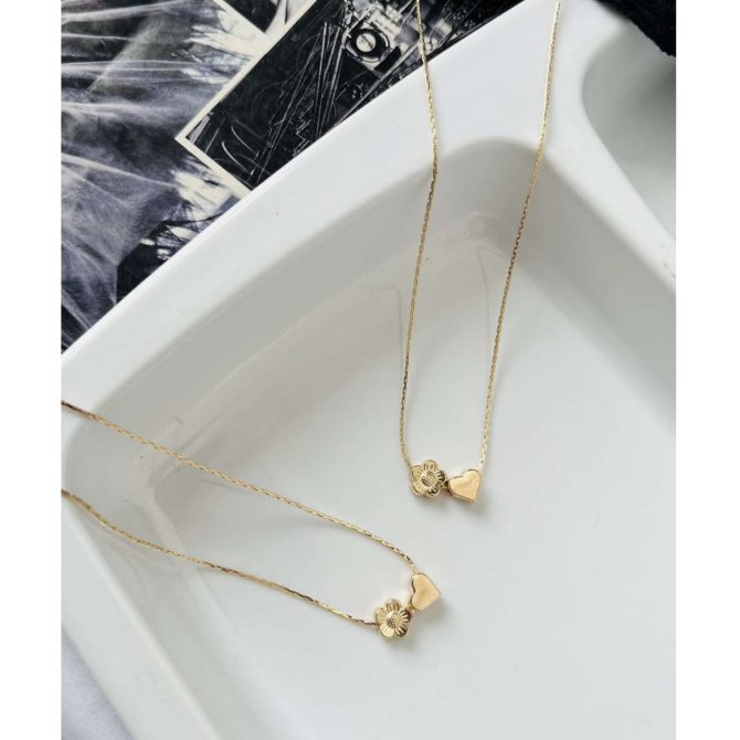 Floral Heart Necklace - Image 2