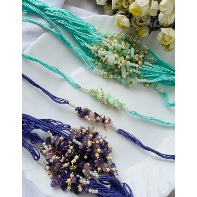 Pastel Crystals Rakhi - Image 2