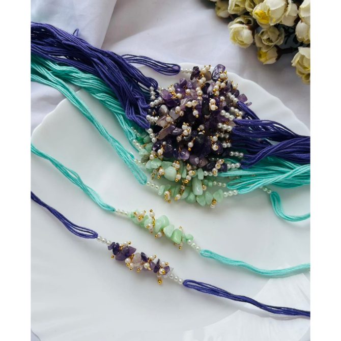 Pastel Crystals Rakhi