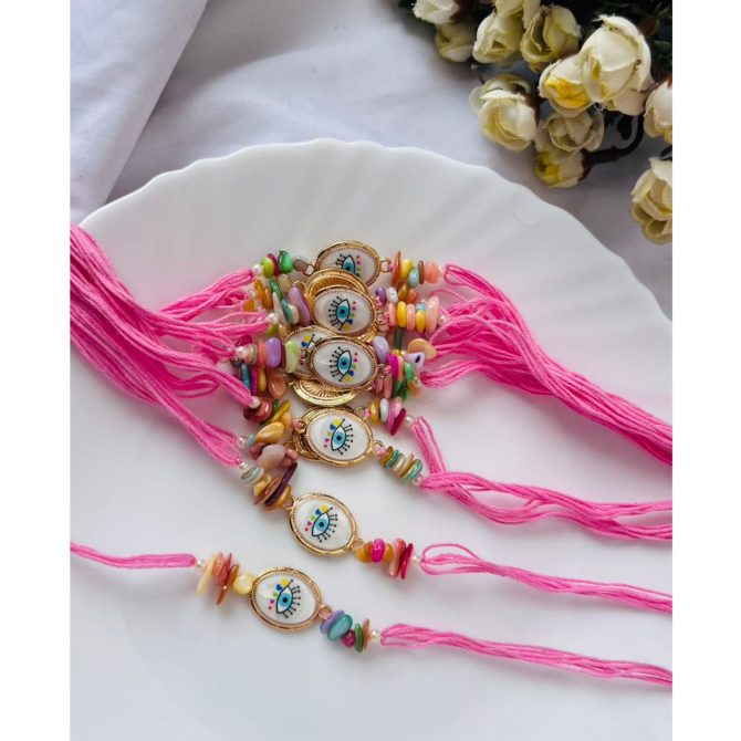 Pink Evil Eye Rakhi