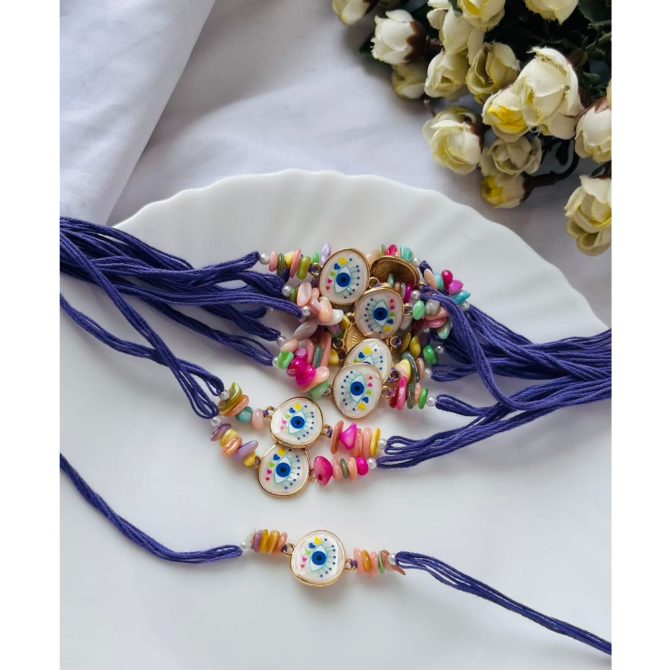 Multicolor Evil Eye Rakhi