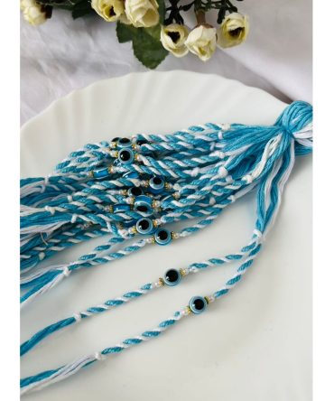 Light Blue Evil Eye Rakhi