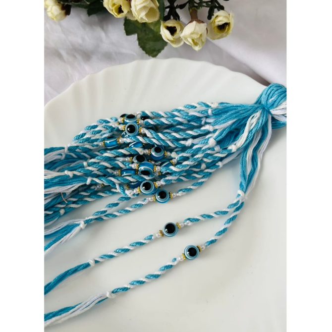 Light Blue Evil Eye Rakhi