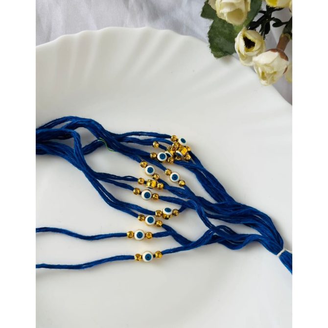 Dark Blue Evil Eye Rakhi - Image 2