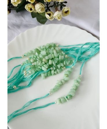 Cyan Crystals Rakhi