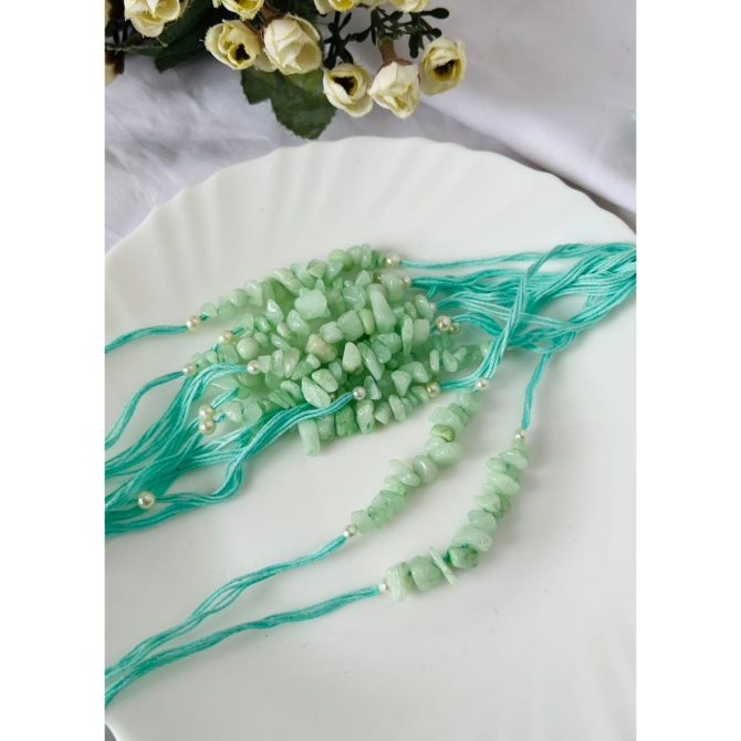 Cyan Crystals Rakhi