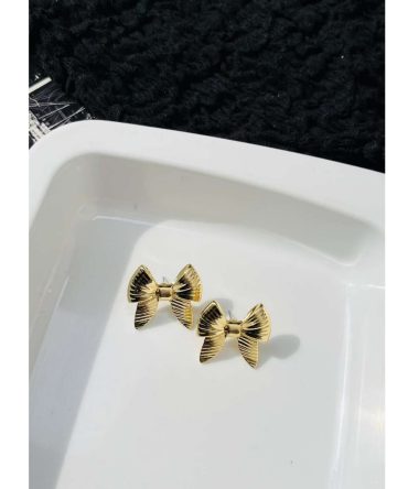 Textured Bow Earrings