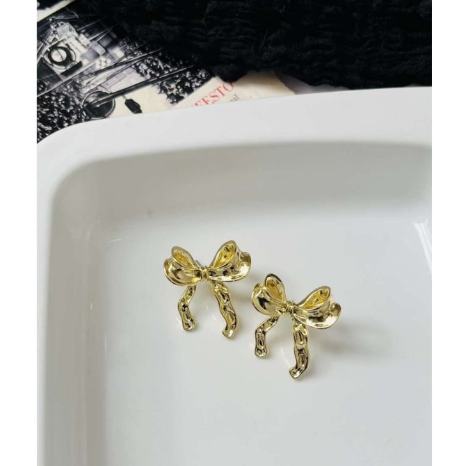 Twisted Bow Earrings - Image 2