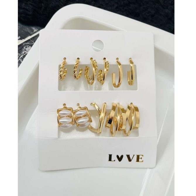 Twisted Pearl Earrings Combo (₹22 Per Pair)