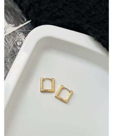 Minimal Square Hoops~ Anti Tarnish