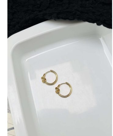 Minimalist Knot Hoops~ Anti Tarnish