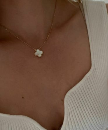 White Clover Necklace~ Anti Tarnish
