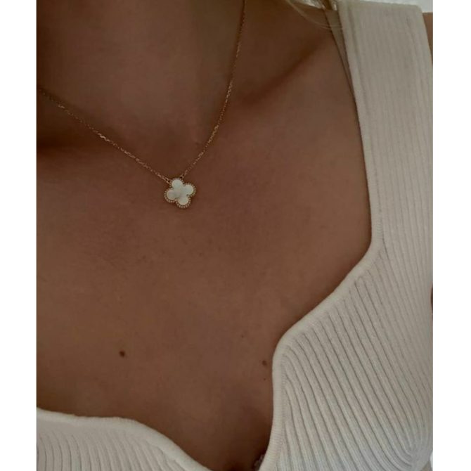 White Clover Necklace~ Anti Tarnish