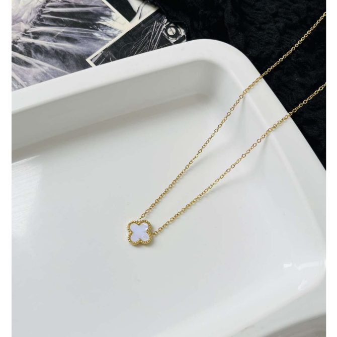 White Clover Necklace~ Anti Tarnish