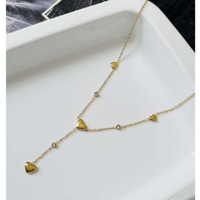 Elongated Heart Necklace~ Anti Tarnish