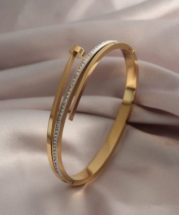 Diamond Nail Band~ Anti Tarnish (Thin Wrist)