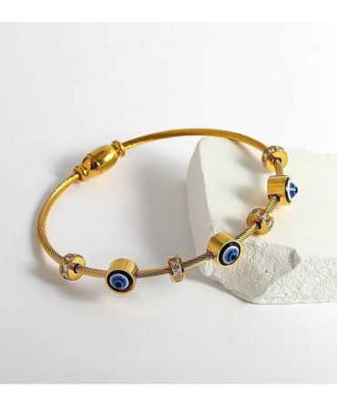 Evil Eye Bracelet~ Anti Tarnish (Thin Wrist)