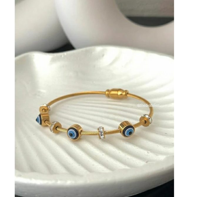 Evil Eye Bracelet~ Anti Tarnish (Thin Wrist) - Image 2