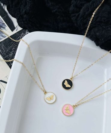 Pastel Butterfly Necklace
