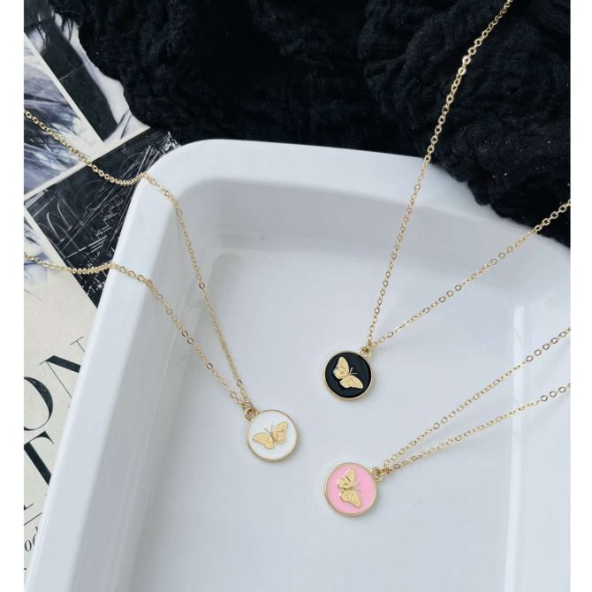 Pastel Butterfly Necklace