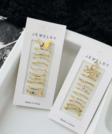 Golden Stack Rings Combo (₹11 Each)