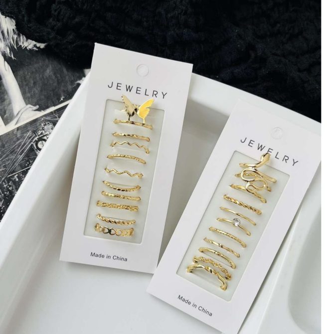 Golden Stack Rings Combo (₹11 Each)