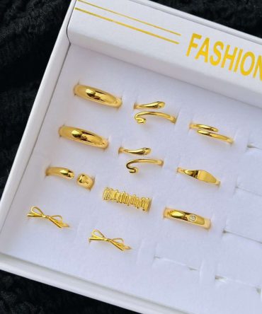 Golden Glow Adjustable Rings