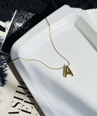 'A' Initial Necklace~ Anti Tarnish