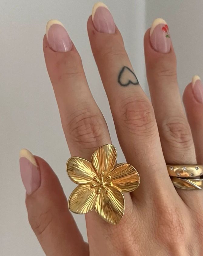 Floral Adjustable Ring - Image 2
