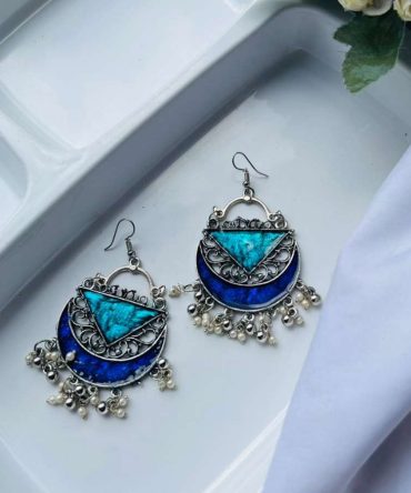 Megha Blue Jhumkas