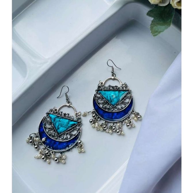 Megha Blue Jhumkas