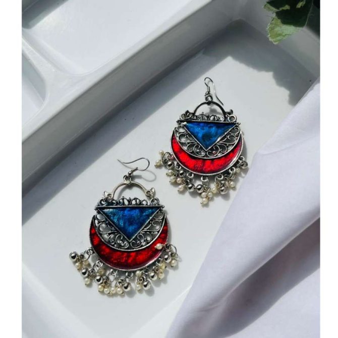 Megha Red Jhumkas