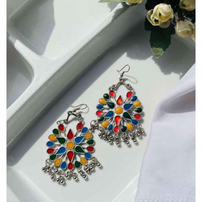 Multicolor Jhumkas