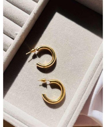 Golden Glossy Hoops