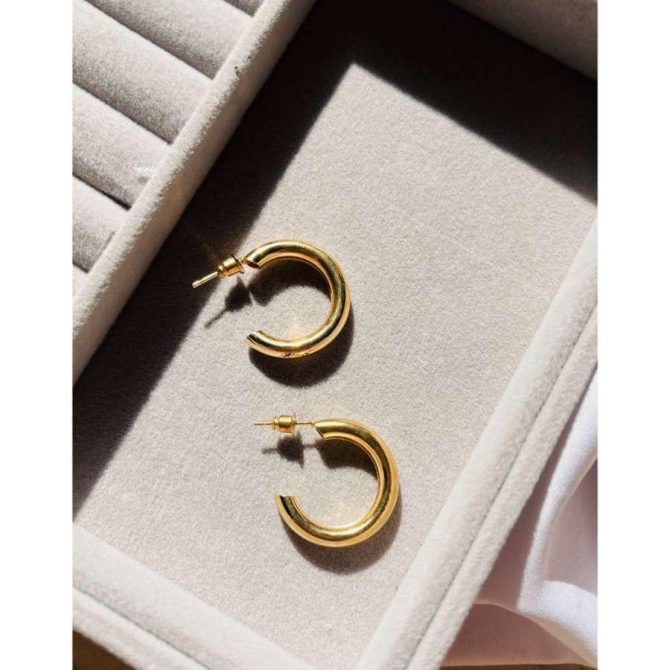 Golden Glossy Hoops