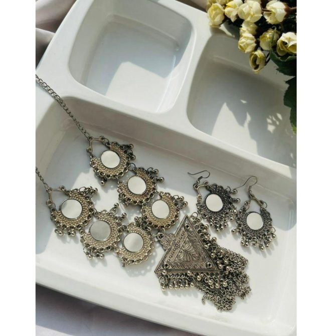 Simran Oxidised Set