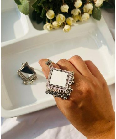 Mirror Ghungroo Ring