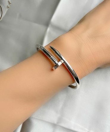 Silver Nail Band Bracelet~ Anti Tarnish