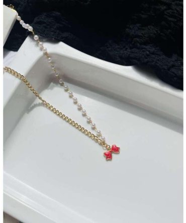 Bow Pearl Necklace