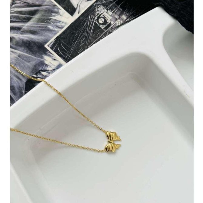 Bow Charm Necklace~ Anti Tarnish