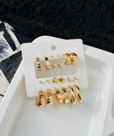 Golden Gracy Earrings Combo (₹17 Per Pair)